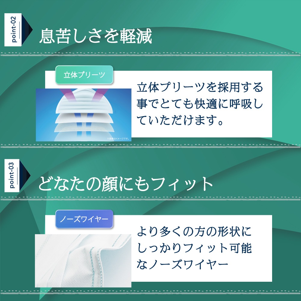 不織布 使い捨てマスク 個包装 ふつうサイズ 小さめサイズ 50枚入り
