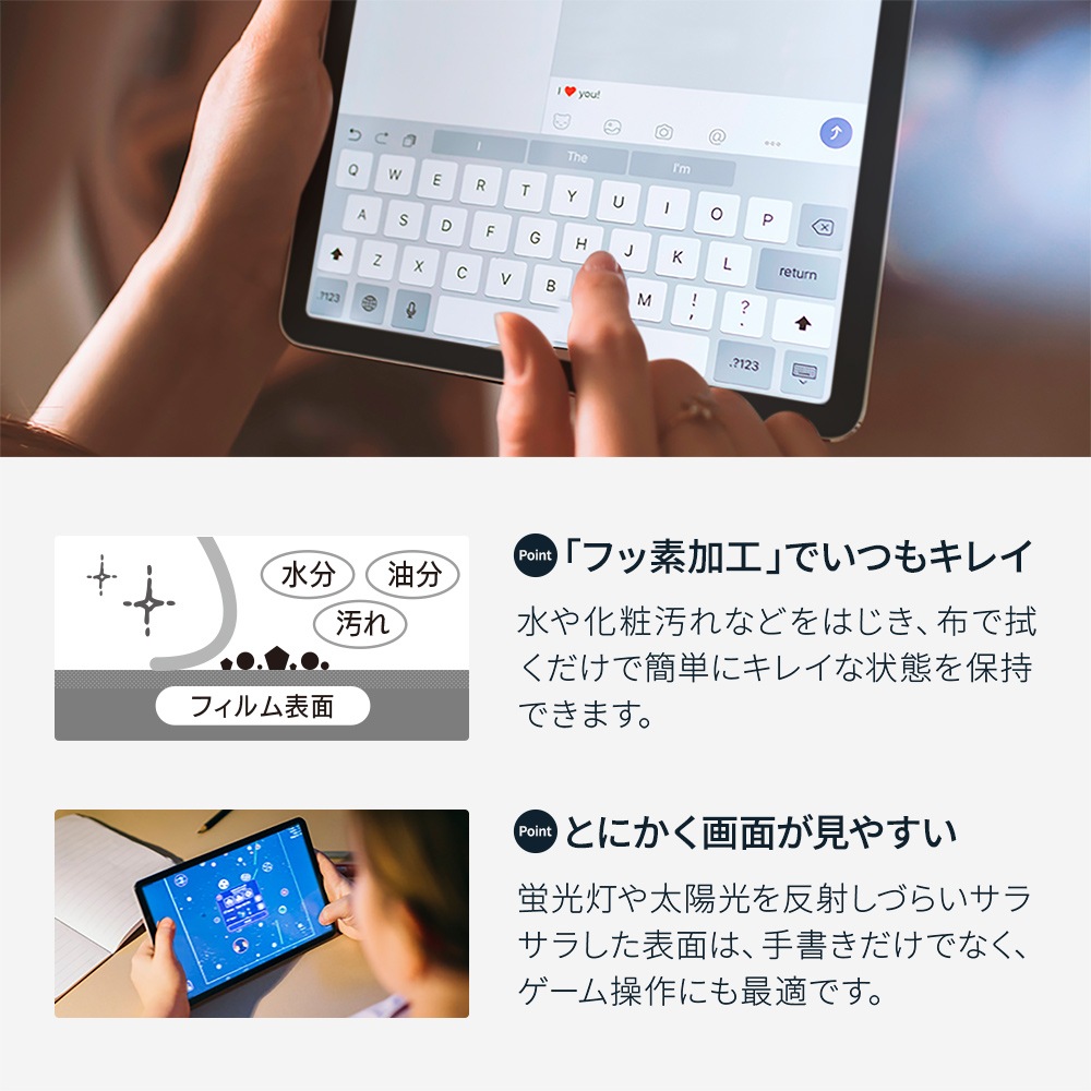 iPad mini 8.3����� ��6����(2021ǯ)���� ��Τ褦���������ϤΥե���� �ޥåȥ����� (OWL-PFID83-AG)