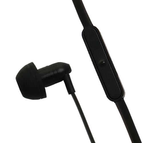 ステレオイヤホン 絡みにくいフラットケーブル ハンズフリー対応(OWL-EPMC03)