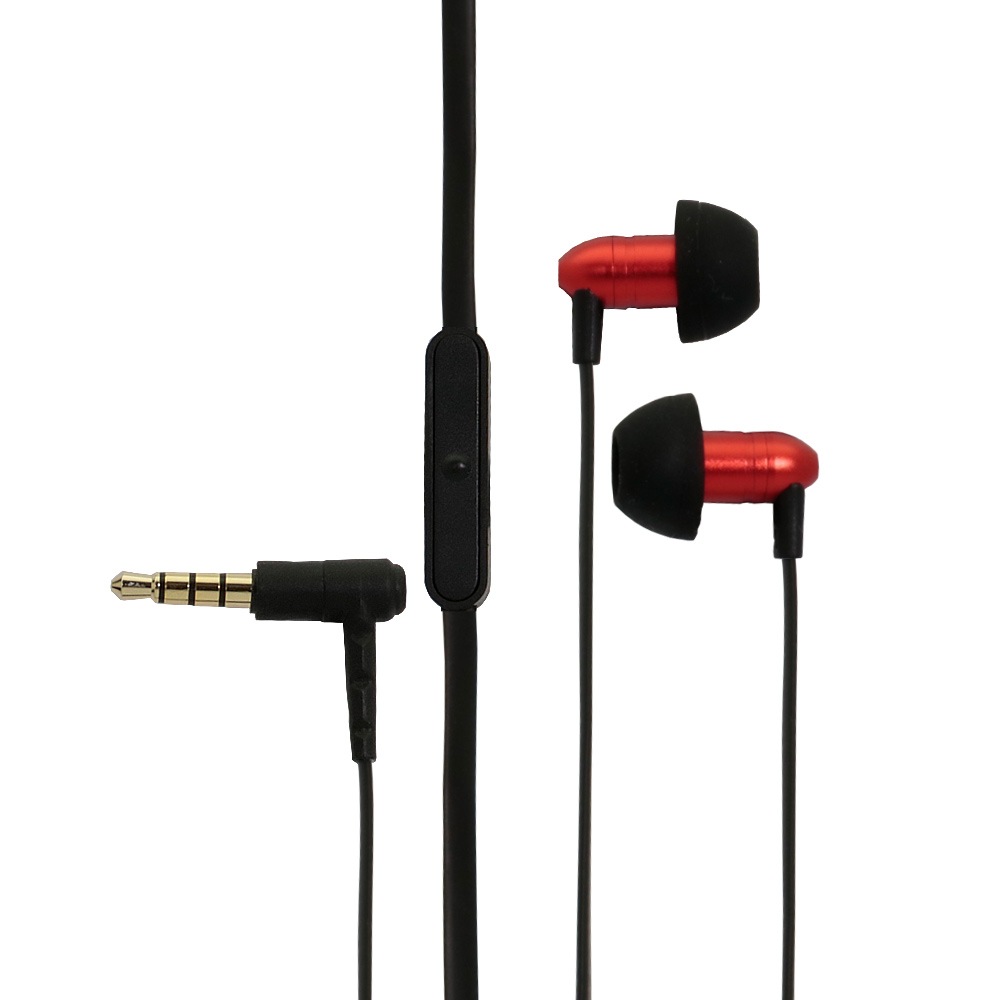 ステレオイヤホン 絡みにくいフラットケーブル ハンズフリー対応(OWL-EPMC03)