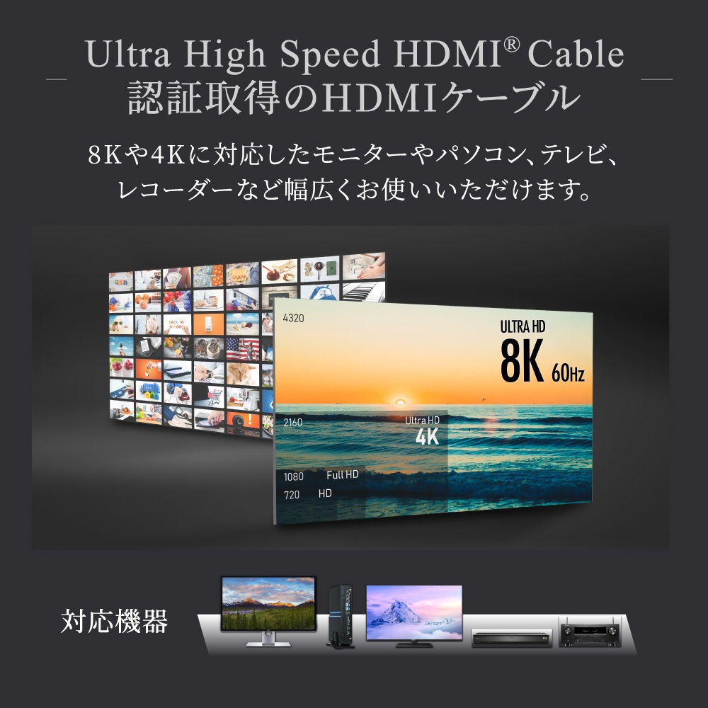 Ultra High Speed HDMI(R) Cableǧڼ 衿ͥåб HDMI Type-A to Type-A ֥ (OEC-CBHDAA)