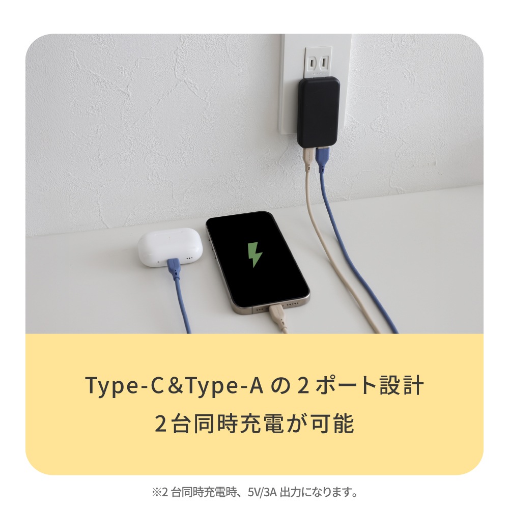 ¡ÚÈÎÏ©¸ÂÄê¡ÛÇö¤µ13mm ºÇÂçPD20W½ÐÎÏ GaNºÎÍÑ USB Type-C¡ß1 USB Type-A¡ß1 AC½¼ÅÅ´ï OEC-APD20A1C1G¥·¥ê¡¼¥º