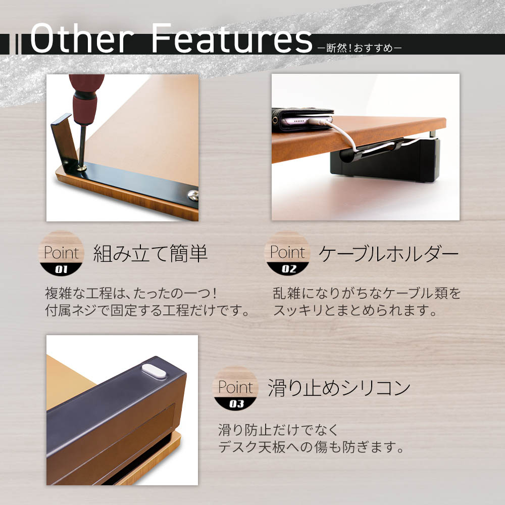 3�ʳ��⤵Ĵ���ܥ����ܡ��ɼ�Ǽ��ǽ ������ŷ�ĥ����� ��˥���������� (OWL-WDDESK02)