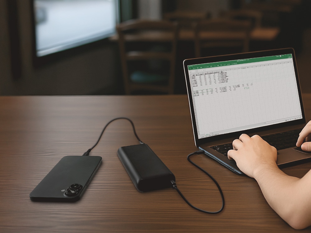 �Хåƥ꡼���̤����ͤ�ʬ���� 20000mAh PD60W�������б� USB Type-C�����ϡ�USB Type-A���� ��Х���Хåƥ꡼ OWL-LPB20017���꡼��