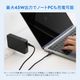 ��������Ӻ��� USB Type-C�����֥���η� �ǥ�����ɽ����� 5000mAh PD45W�б� AC��Х���Хåƥ꡼ OWL-LPBAC5003