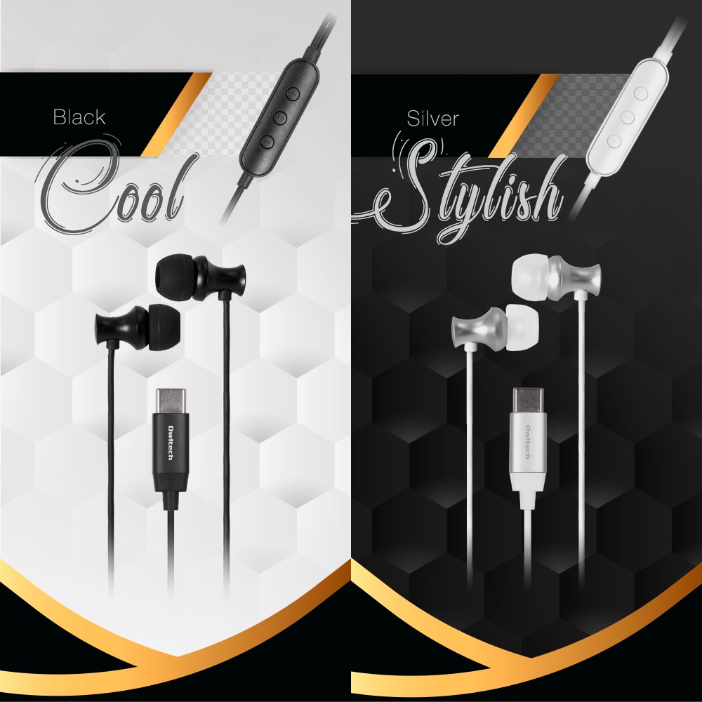 USBType-Cコネクタから音楽を聴けるイヤホン(OWL-EPC01)