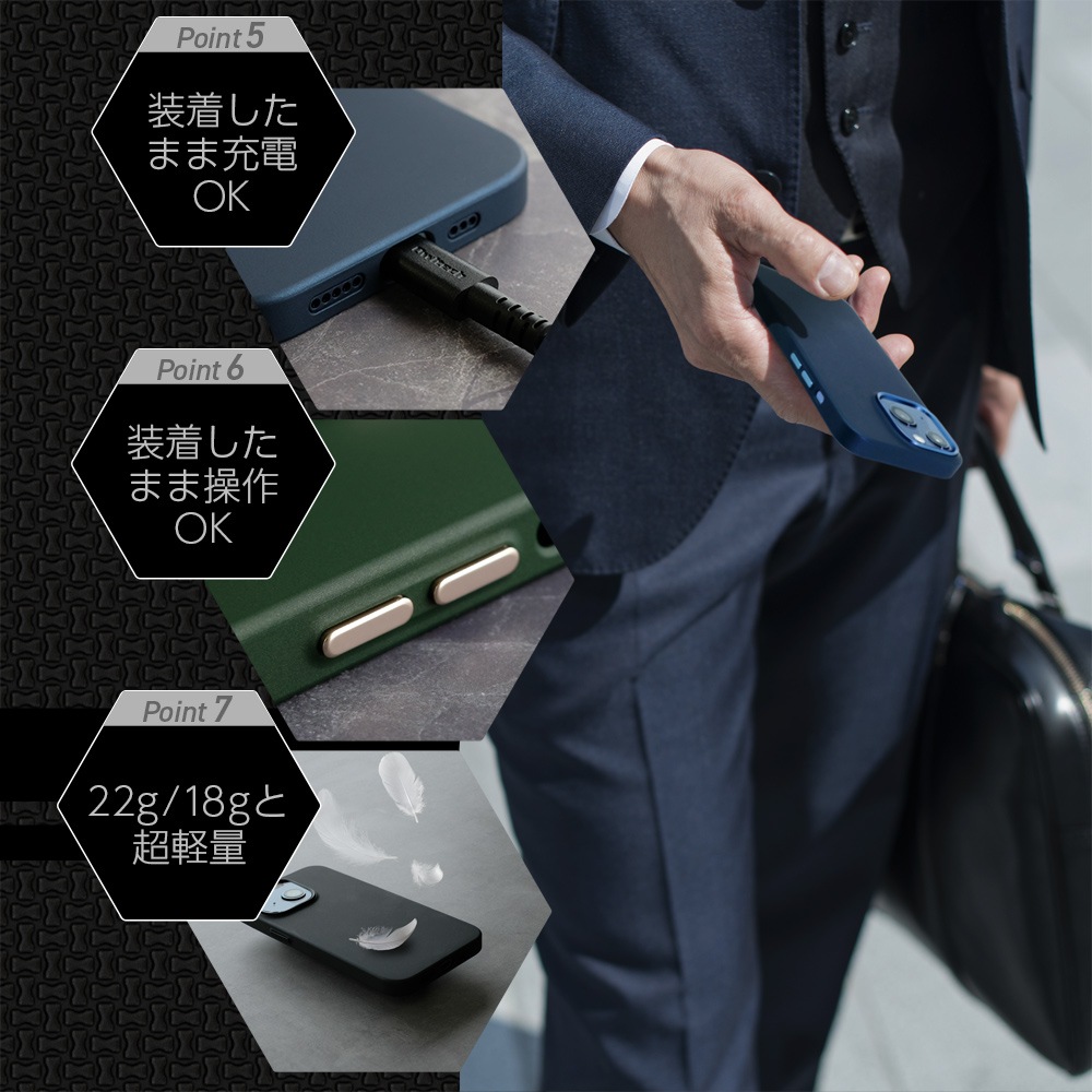 iPhone 13�� �ʤ�餫�ʿ��꿴�� ��С������ƥ��� ���̷������� HYBRID COVER (OWL-CVID6117)