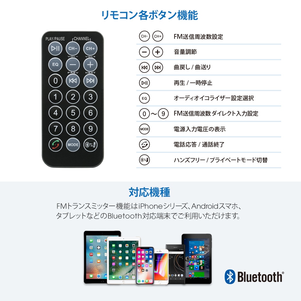 �ڥ����ȥ�åȡ�FM�ȥ�󥹥ߥå��� Bluetooth��USB�ݡ����դ�(OWL-BTFMU001)