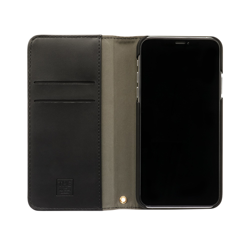 iPhone 11 Pro対応 ファブリック × PUレザー 手帳型ケース(OWL-CVIB5803)