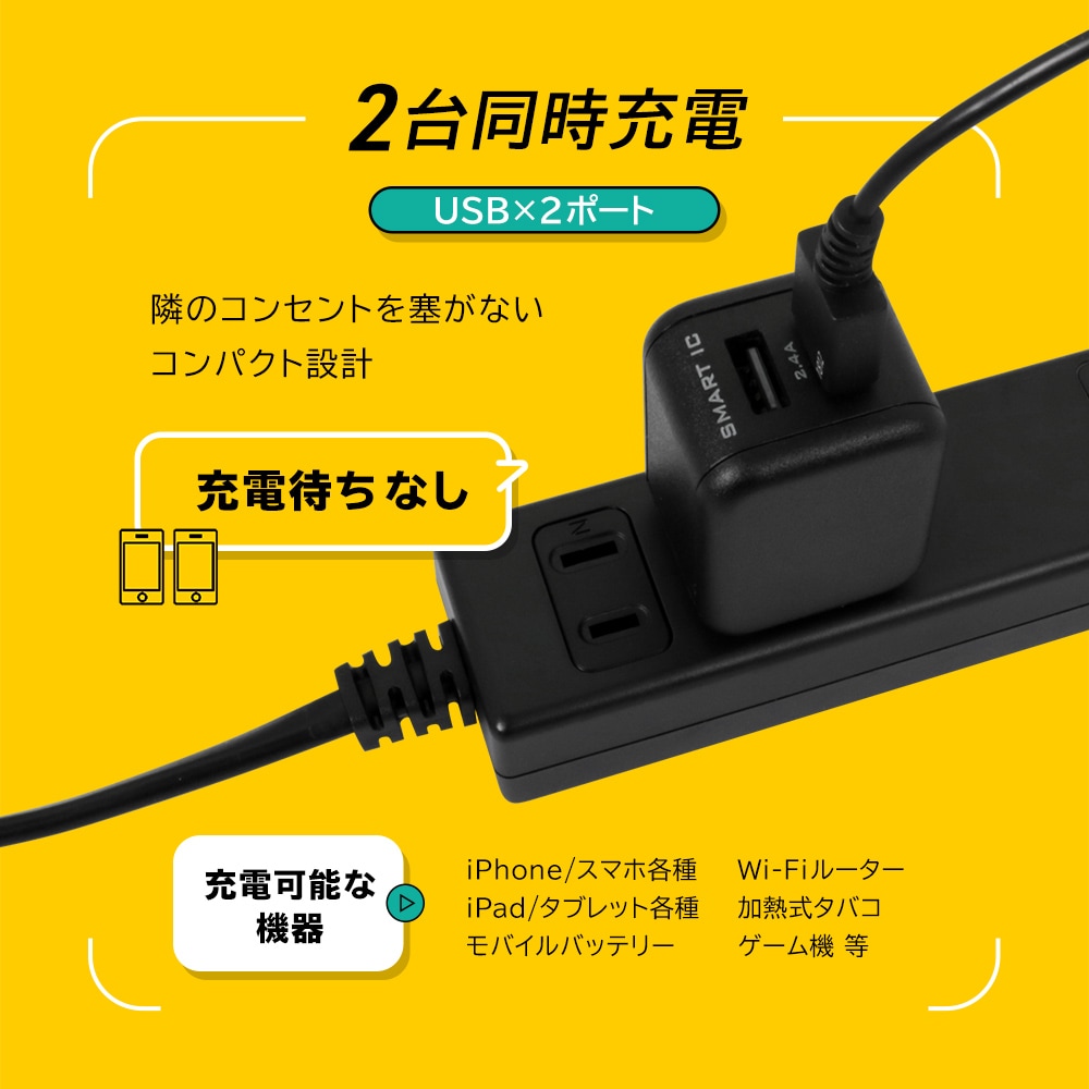 �ڥ����ȥ�åȡۥ��ޡ���IC��ܤǤ����������� USB Type-A��2�ݡ��� ���2.4A���� 12W USB AC���Ŵ��OWL-ACU2F24S2��