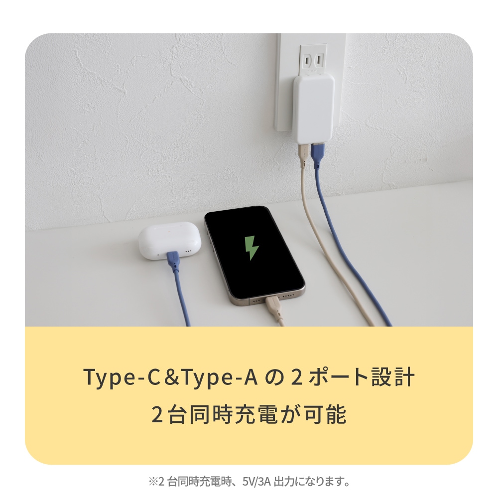 ����13mm ����PD20W���� GaN���� USB Type-C��1 USB Type-A��1 AC���Ŵ� OWL-APD20A1C1G