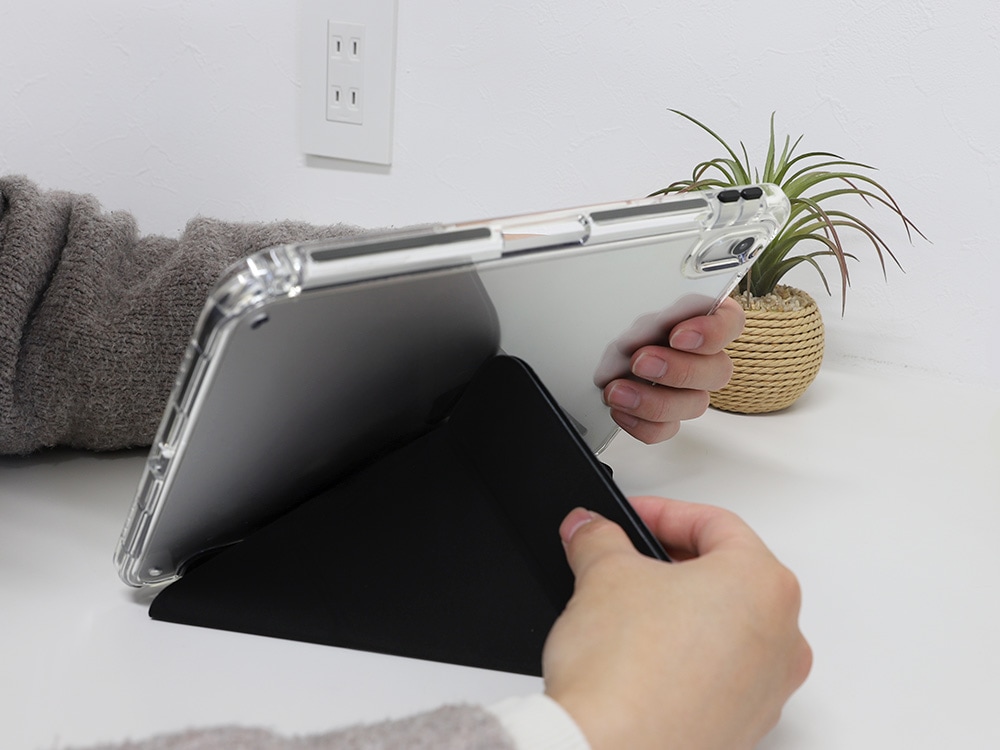 iPad 11インチ/iPad 10.9インチ対応 3WAYスタンド付き 耐衝撃iPadケース OWL-CVIT11001