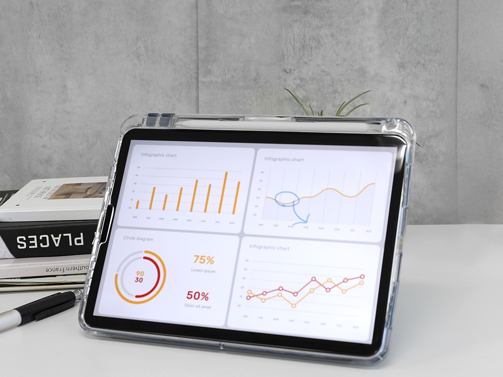 iPad Air 11インチ/iPad Air 10.9インチ/iPad Pro 11インチ対応 3WAYスタンド付き 耐衝撃iPadケース OWL-CVIT11002