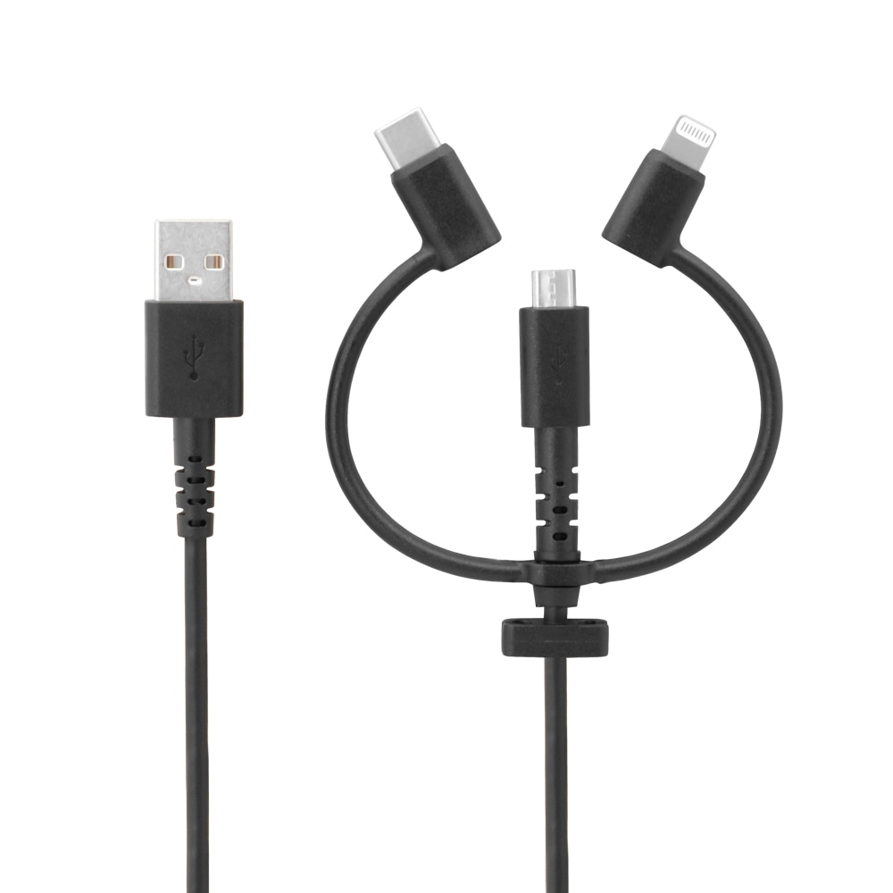 3 in 1Ķեȥ󥰥֥ LightningType-Cץդ Type-A to microUSB 1m(OWL-CBKMLCR10)