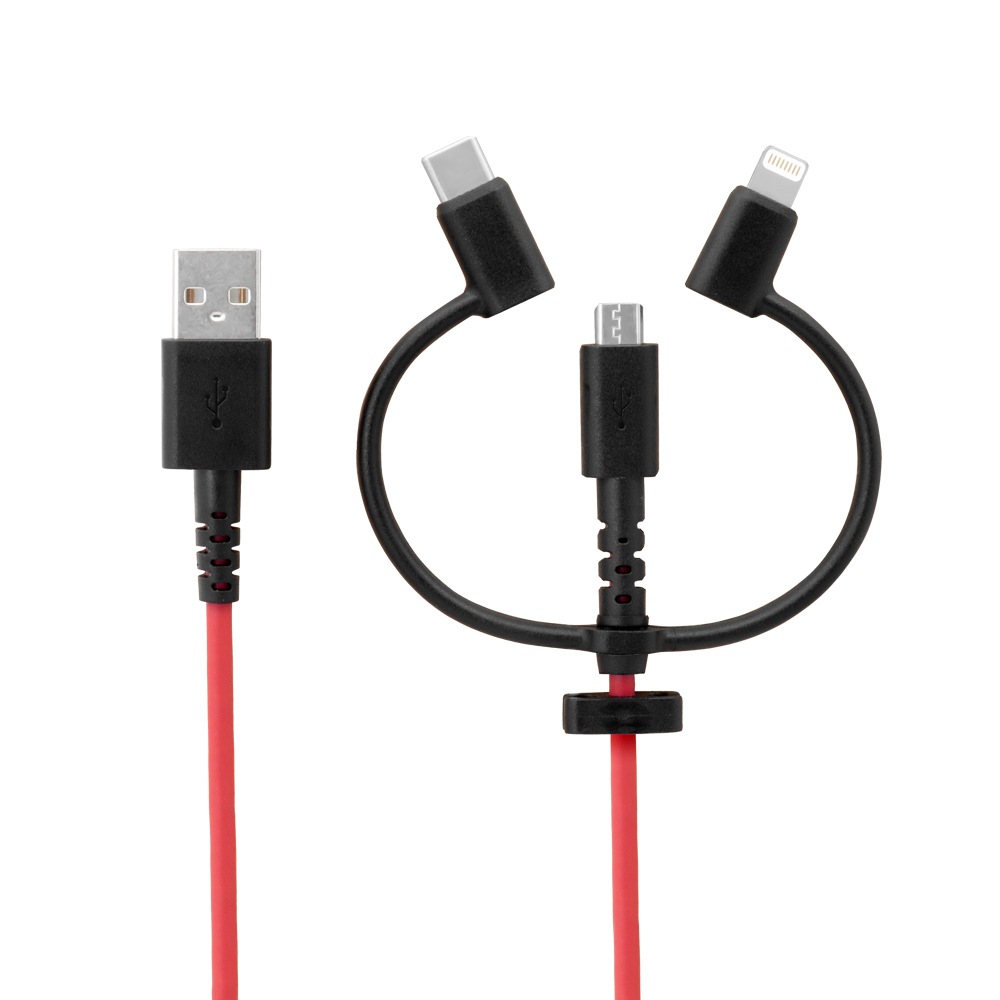 3 in 1Ķեȥ󥰥֥ LightningType-Cץդ Type-A to microUSB 1m(OWL-CBKMLCR10)