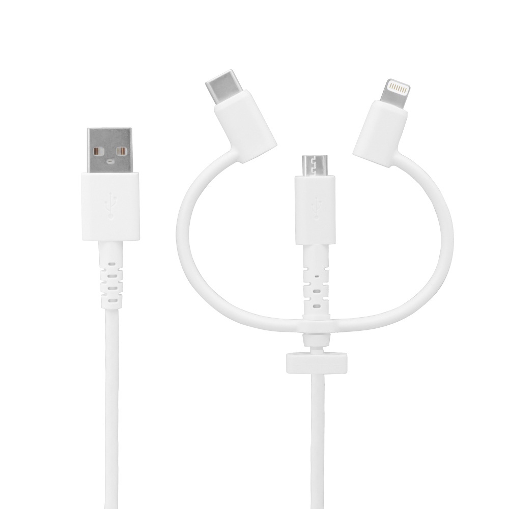 3 in 1Ķեȥ󥰥֥ LightningType-Cץդ Type-A to microUSB 1m(OWL-CBKMLCR10)