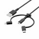 3 in 1Ķեȥ󥰥֥ LightningType-Cץդ Type-A to microUSB 1m(OWL-CBKMLCR10)