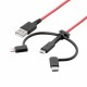 3 in 1Ķեȥ󥰥֥ LightningType-Cץդ Type-A to microUSB 1m(OWL-CBKMLCR10)