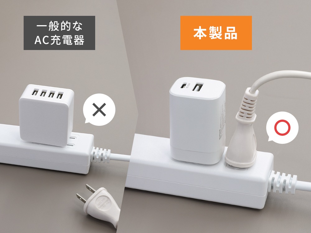 ���� 2�ݡ���AC���Ŵ� USB Type-C�ݡ��� �� USB Type-A�ݡ��� ����30W USB PD�б� (OEC-APD30A1C1)