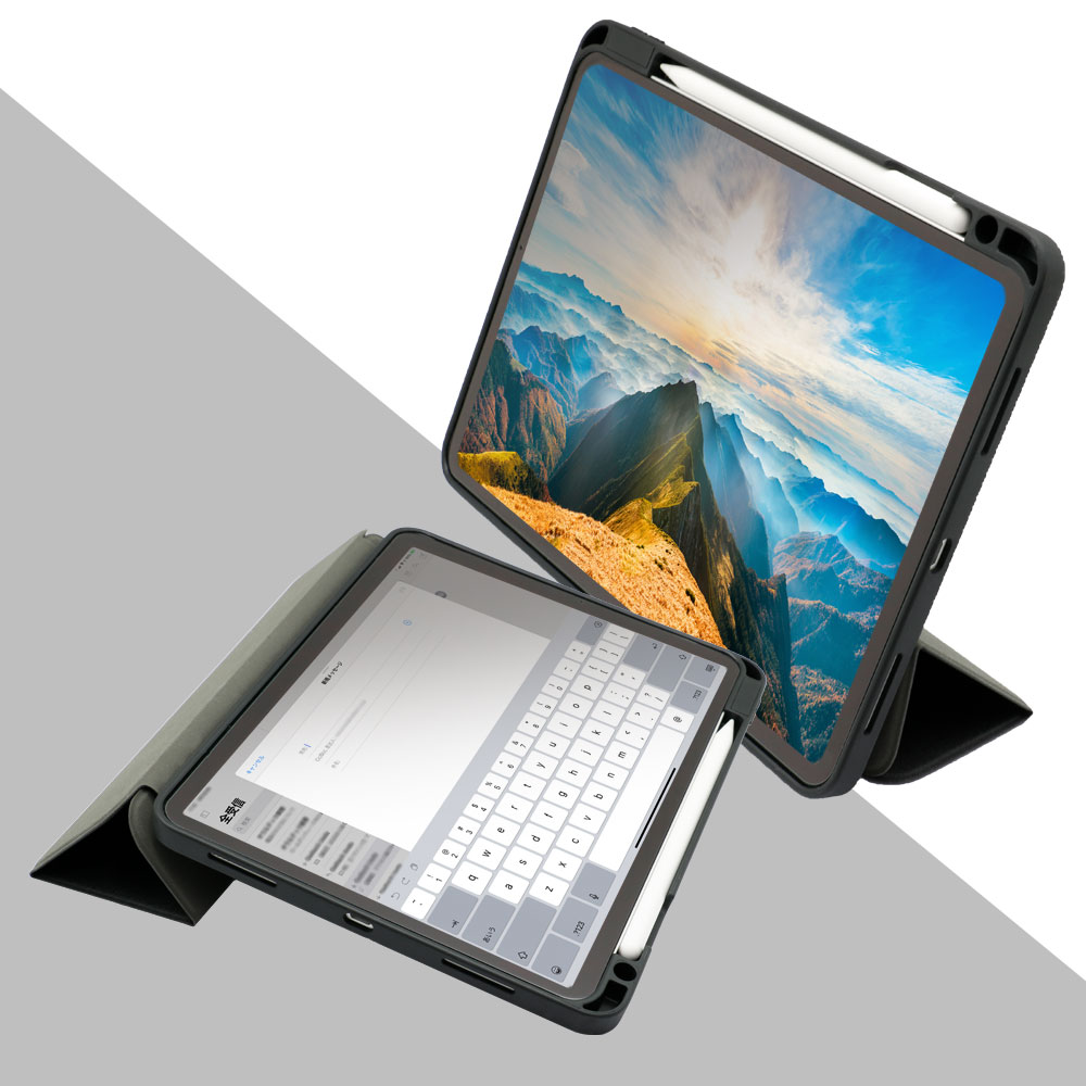 Apple Pencilを収納しながら充電できるホルダー付きケース iPad
