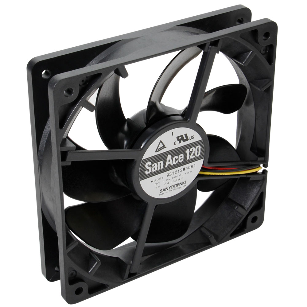 120mm 12cm FAN PCケース冷却ファン 静音 低振動タイプ リブなし 山洋