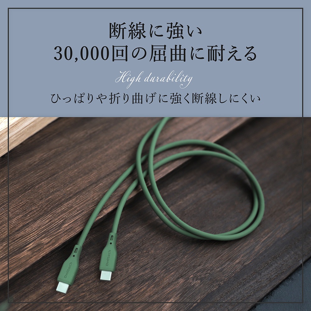 PD�б� ���륭�����å��Ǥ���ޤ�ˤ��� USB Type-C to USB Type-C ���եȥ��ꥳ�󥱡��֥� 2m (OWL-CBSCC20)