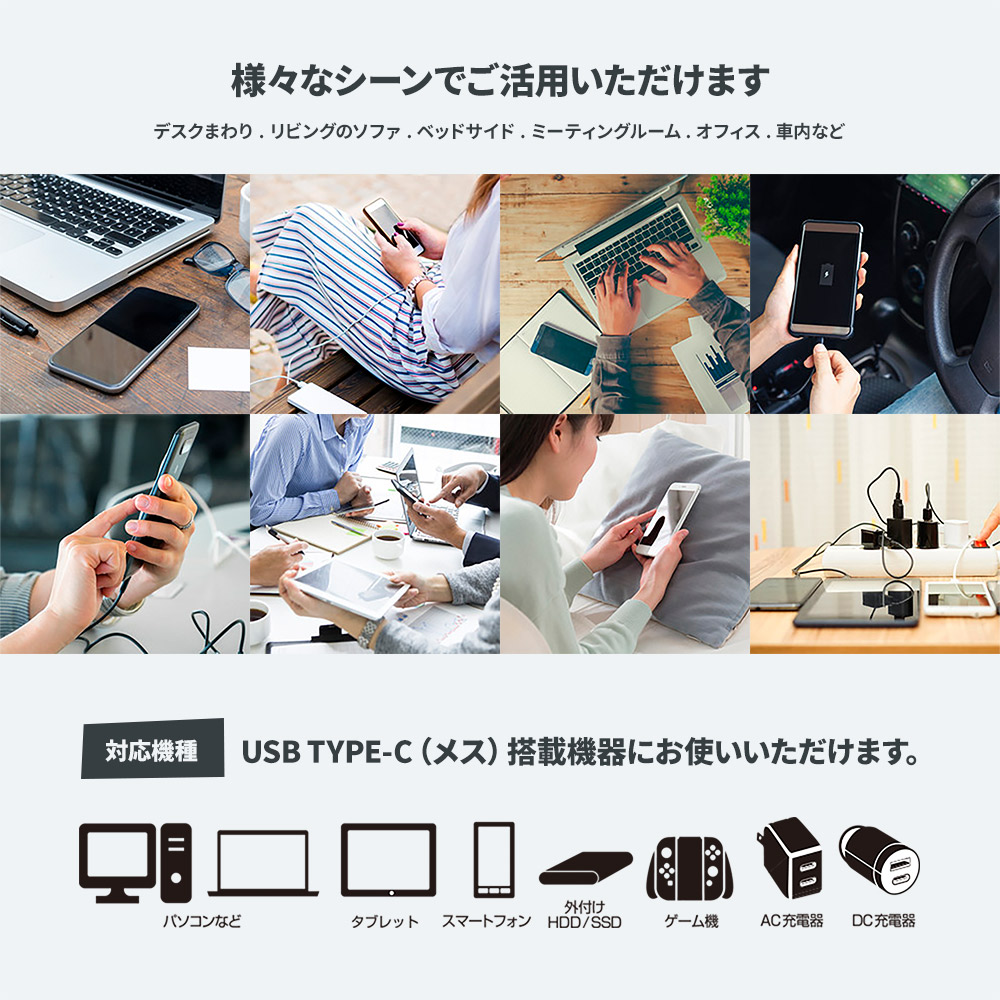 超タフUSB Type-C to Type-Cケーブル PowerDelivery対応 温度センサー搭載 MCPC認証 3m(OWL-CBSM2PKCC30)