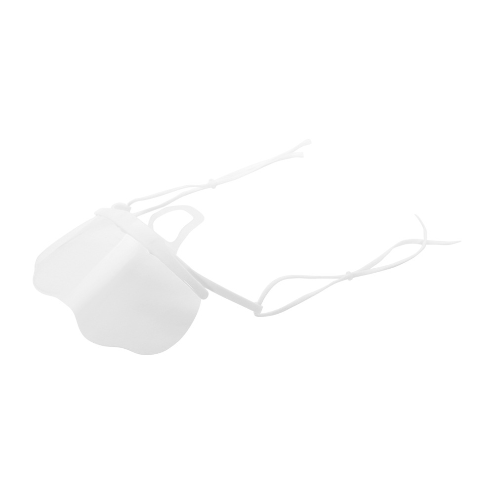 呼吸がしやすい透明マウスシールド 開閉タイプ 6枚入り(LE-MSHIELD-02)