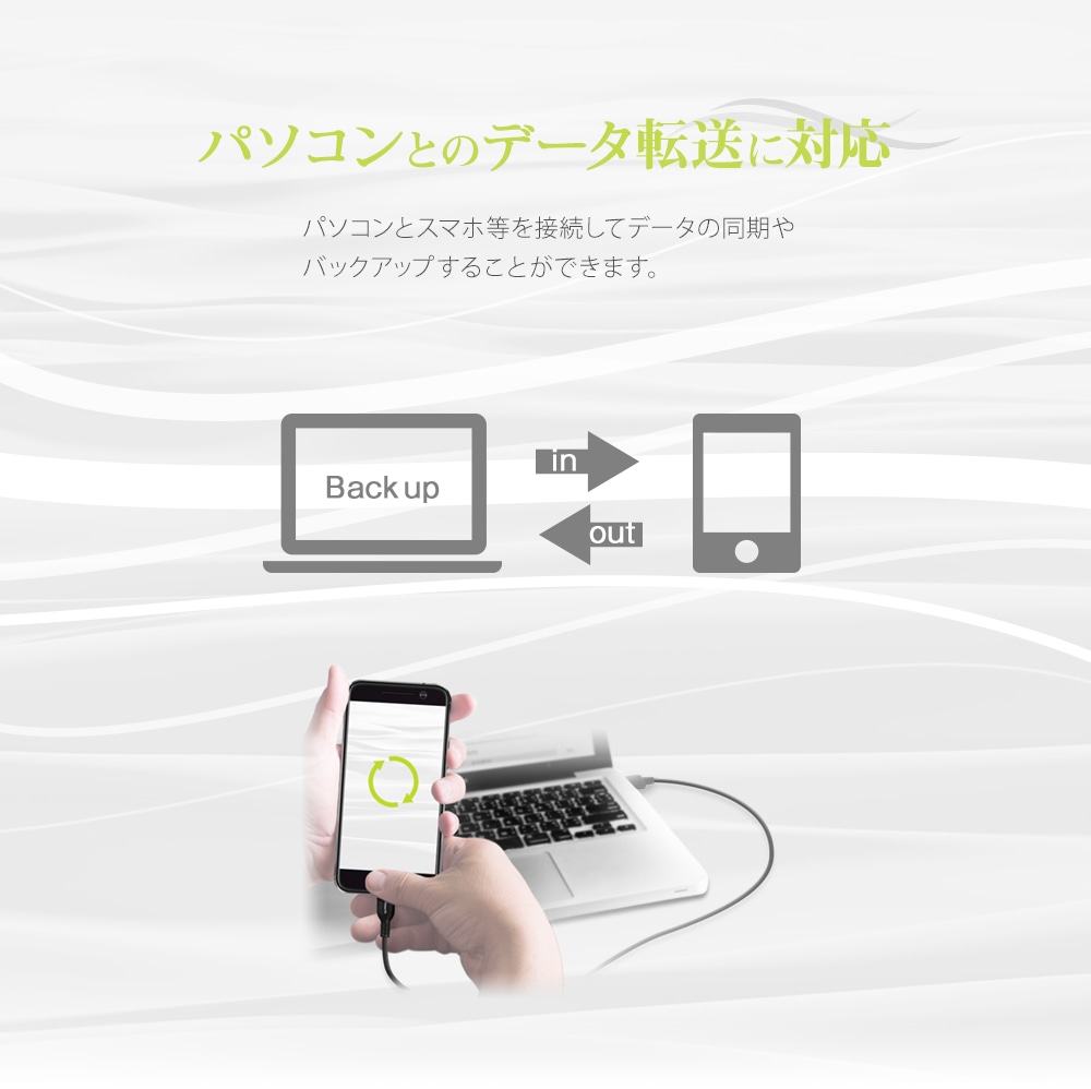 USB Type-C充電 / データ通信ケーブル 2m 200cm やわらかく断線に強い(OWL-CBKCASR20)【まとめ買い対象】