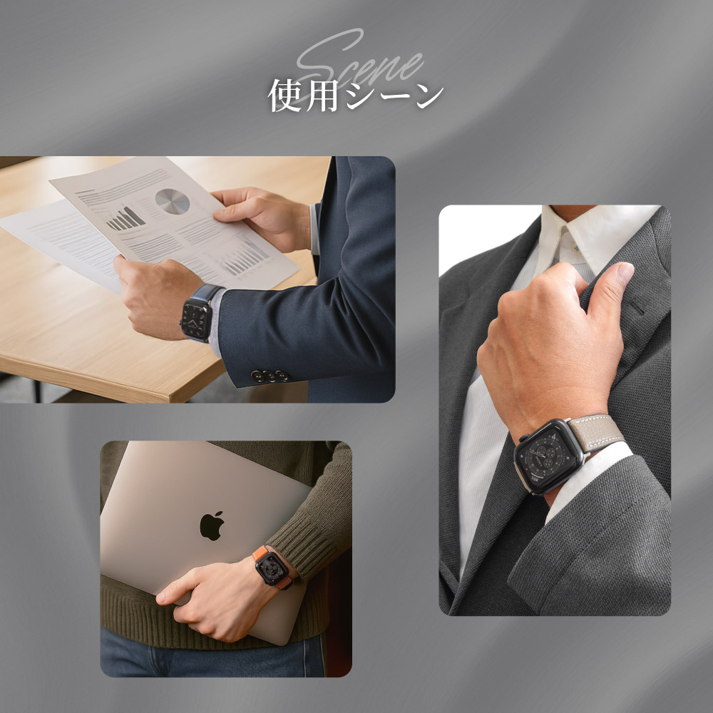 Apple Watch¡Ê42¡¿44¡¿45¡¿46¡¿49mm¡ËÍÑ ¥·¥å¥ê¥ó¥¯¥ì¥¶¡¼¥Ð¥ó¥É VORGAL¡Ê¥ô¥©¥ë¥¬¡¼¥ë¡Ë OWL-AWBLVRG03