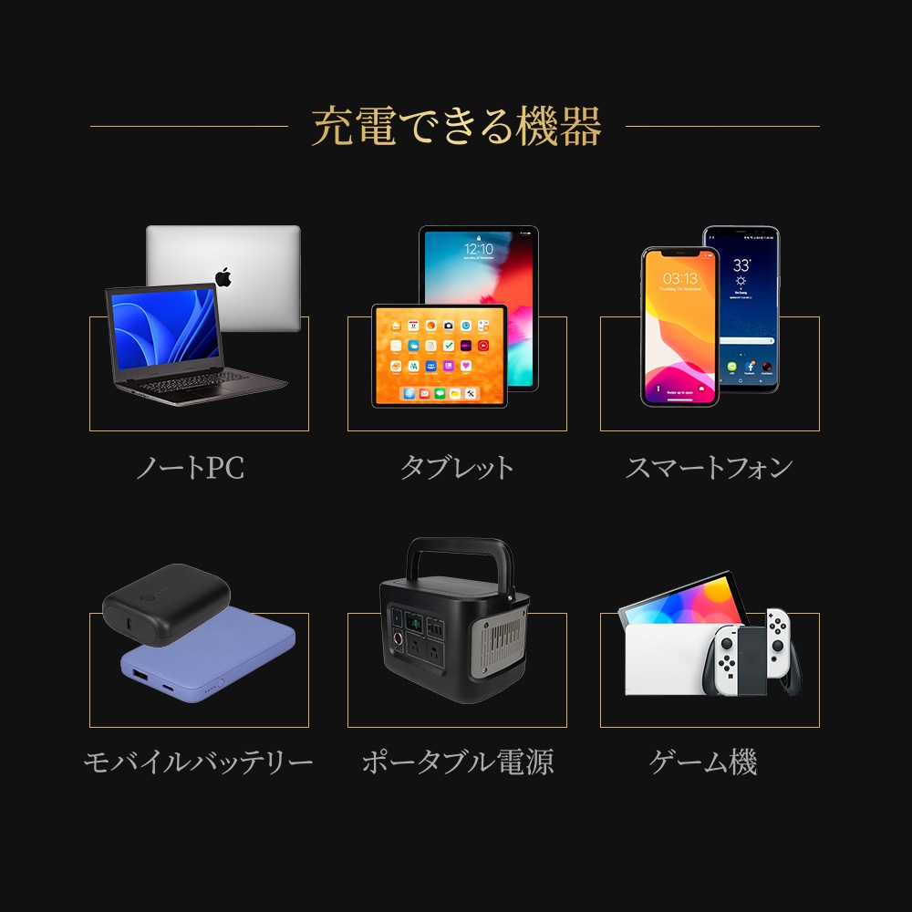 最大PD100W USB Type-C×3+Smart IC搭載 USB Type-A×1 4ポート USB AC充電器 (OEC-APD132C3A1)