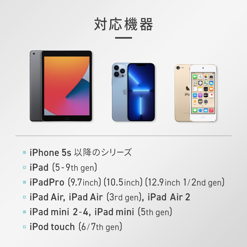 Audio+充電 充電用Lightningポート付き Lightning to 3.5mmミニジャック 変換ケーブル(OWL-CBLTF35LT02-WH)