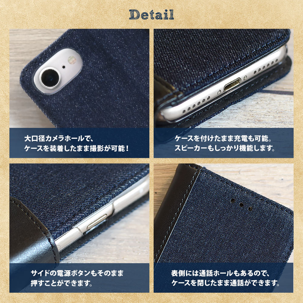�ڥ����ȥ�åȡ�iPhone SE (��3/��2����)/8/7�б� �ǥ˥����Ϥ�PU�쥶�����碌���ǥ����� ��Ģ��������(OWL-CVIC4713)