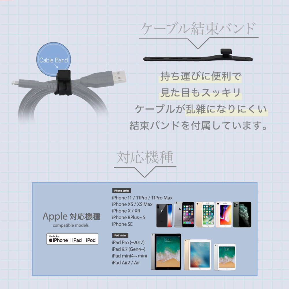 Ķ���ե��ȥ��󥰥����֥� USB Type-A to Lightning 100cm 1m ���ʻ25������ (OWL-CBALA10)