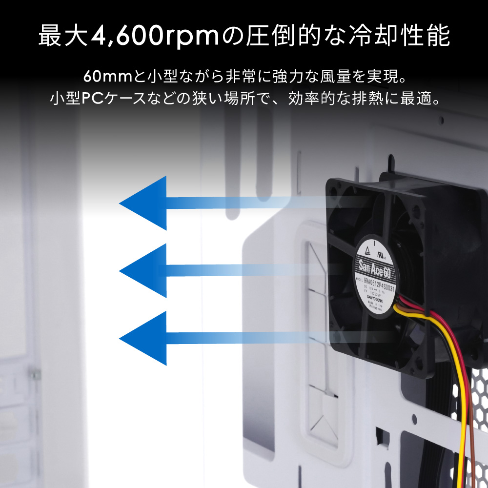 �����ŵ��� 2�ܡ���٥���󥰺��� 60mm��4600rpm �������ե��� SF6-PWM