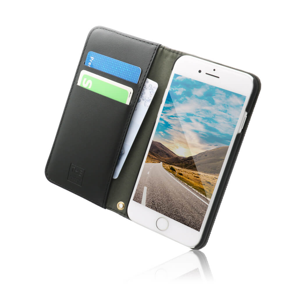 ファブリック素材とPUレザーを合わせたデザイン THE 手帳型ケース