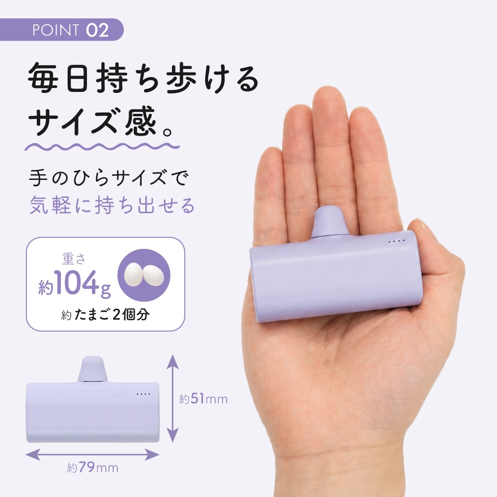  ����ϩ�����5000mAh ����15W���� USB Type-C���ͥ���ľ�ޤ���Х���Хåƥ꡼ OEC-LPB5019CD