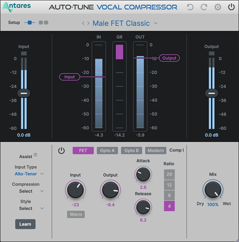 Antares AutoTune Vocal Compressor
