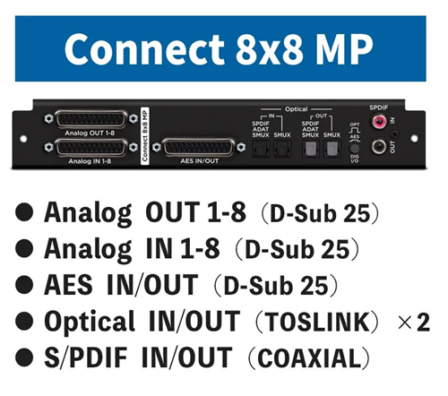 Apogee Symphony I/O MKII Dante Chassis with 8x8 Analog I/O + 8 Mic Pre Amps + 8x8 AES/OP I/O (Single slot populated)