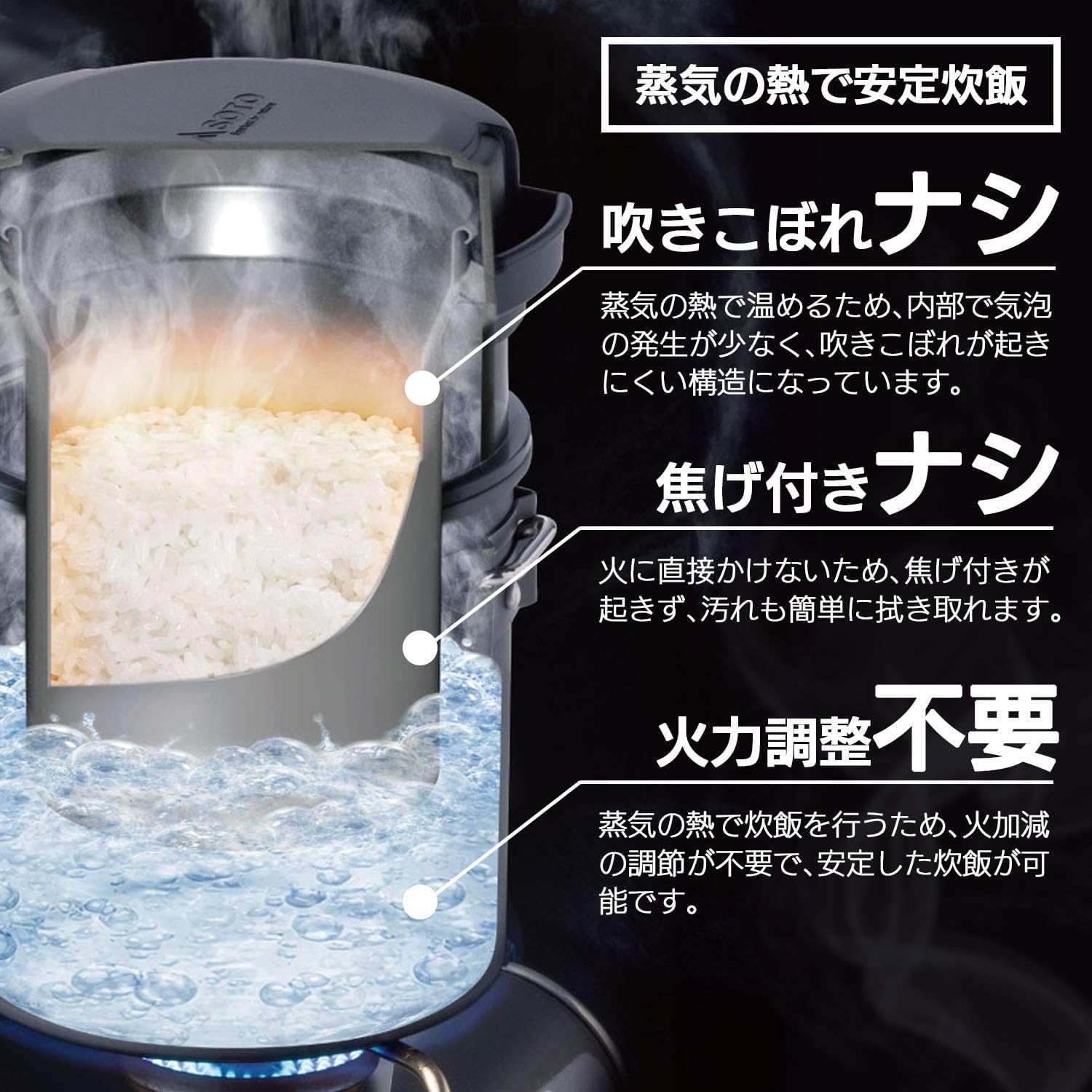 SOTO(ソト) スチームライスクッカー ITADAKI SOD-523 | 全商品