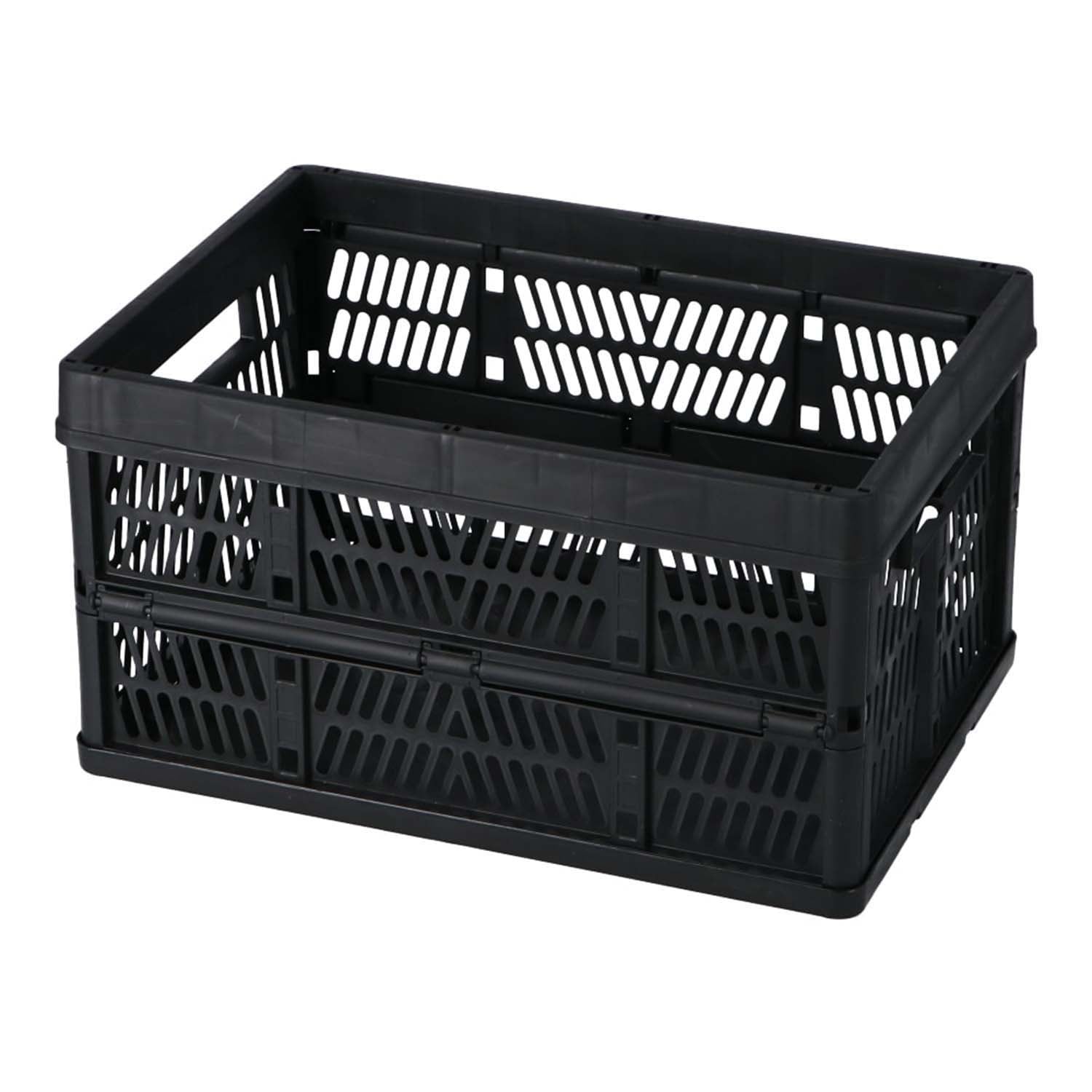 LIFELEX 折りたたみコンテナ ブラック KO14-9189　直送