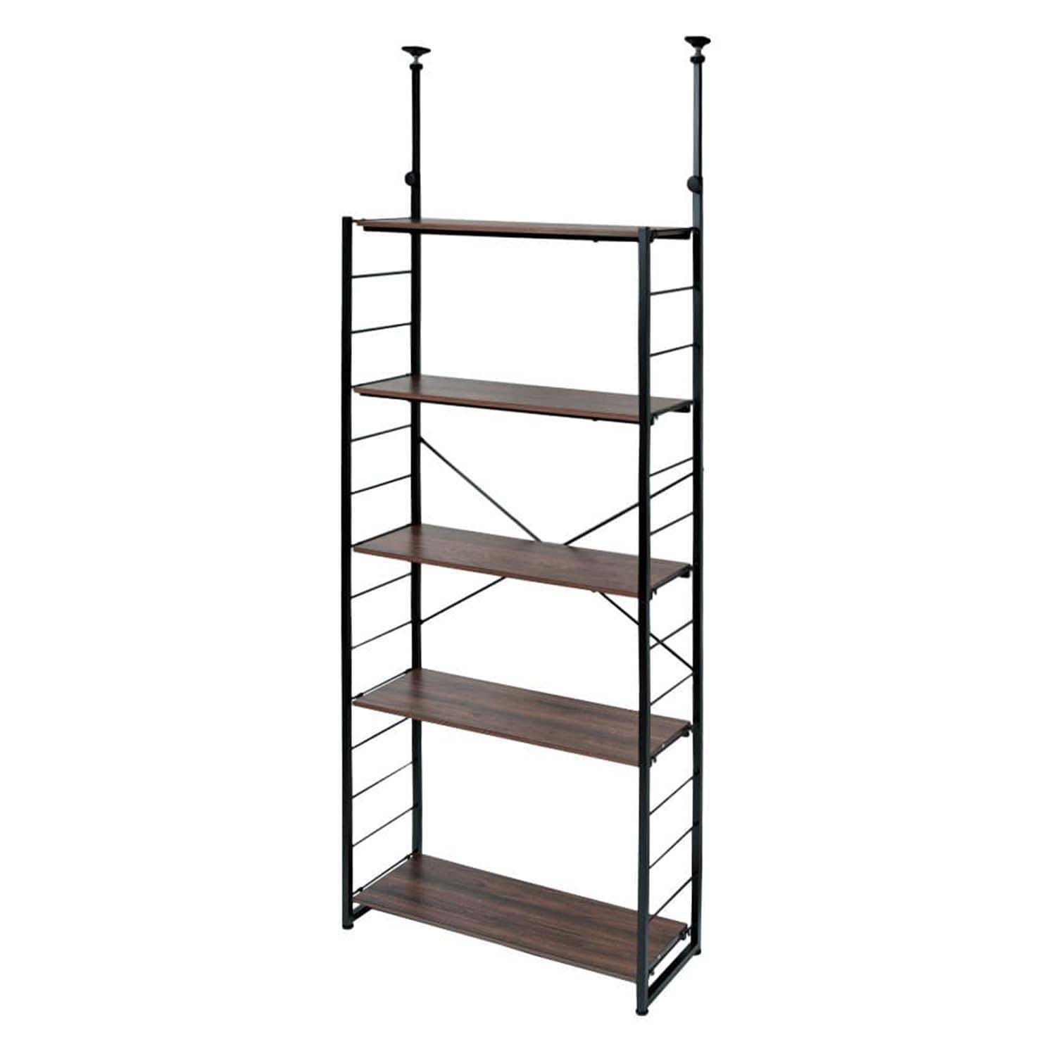 LIFELEX つっぱり可動棚ラック ジェミラII 8030－180 ブラック