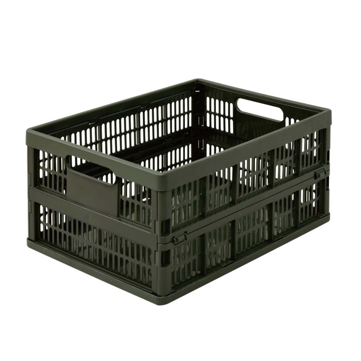 LIFELEX 折りたたみコンテナM オリーブドラブ　直送