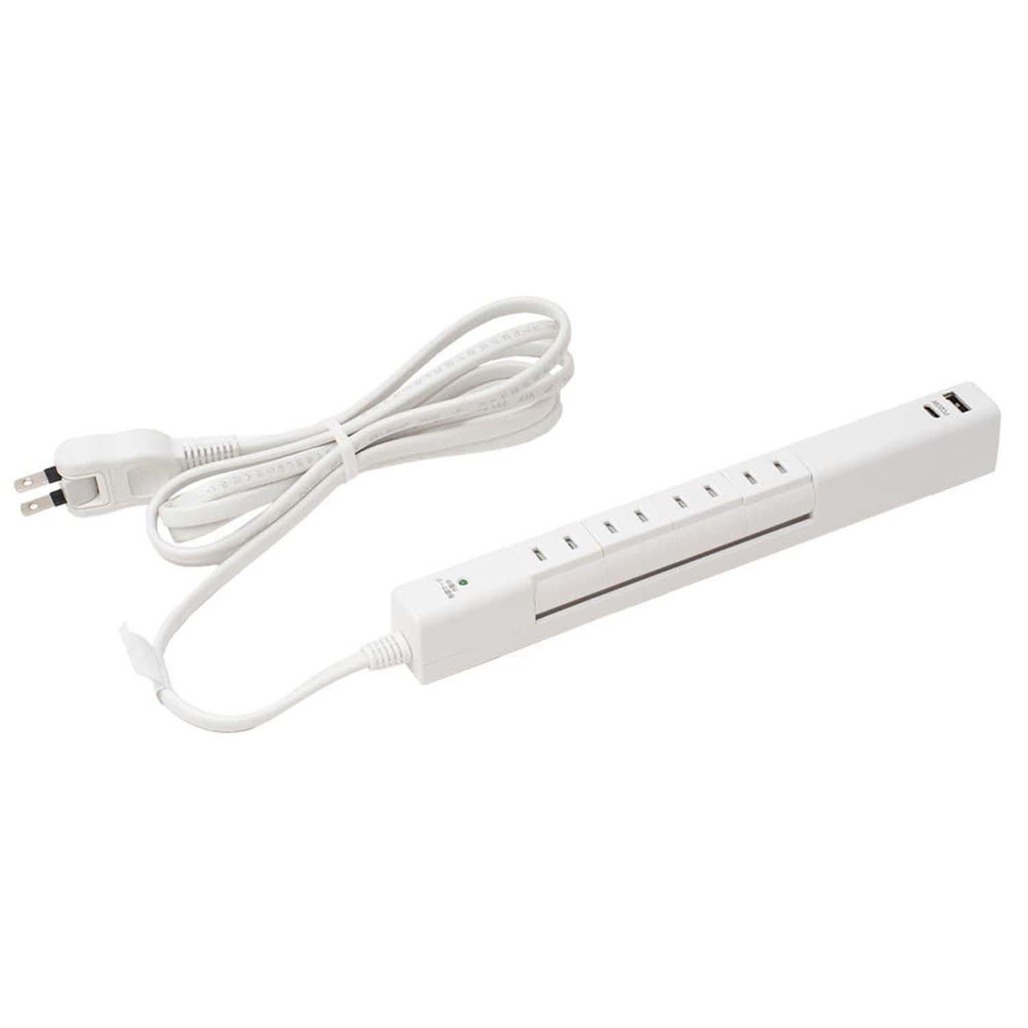 スマート回転タップAC4口 白 USB＋PD搭載 KEP-S296A　直送