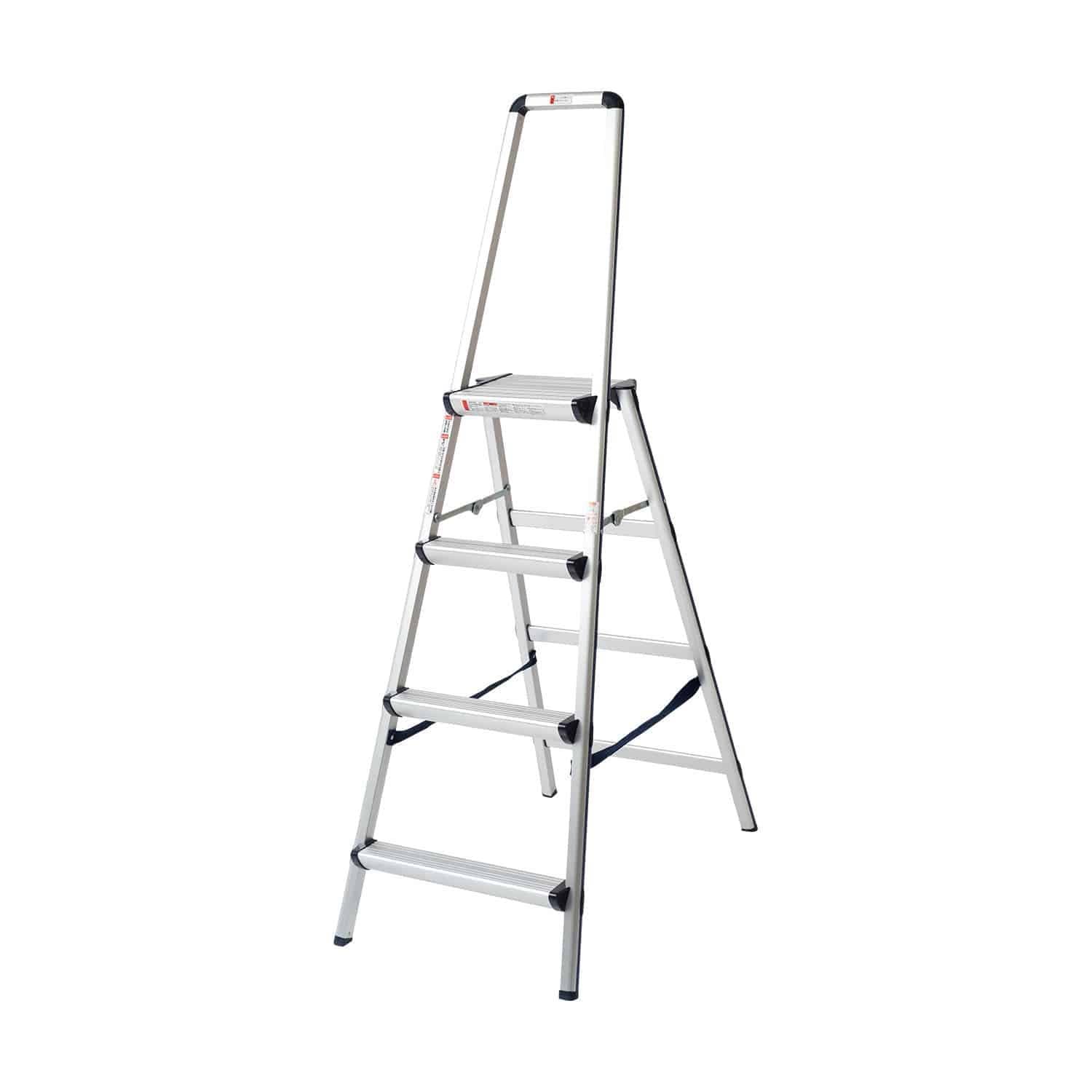 ハンドル付4段踏台 幅広 NSG-3512-10HSG　直送