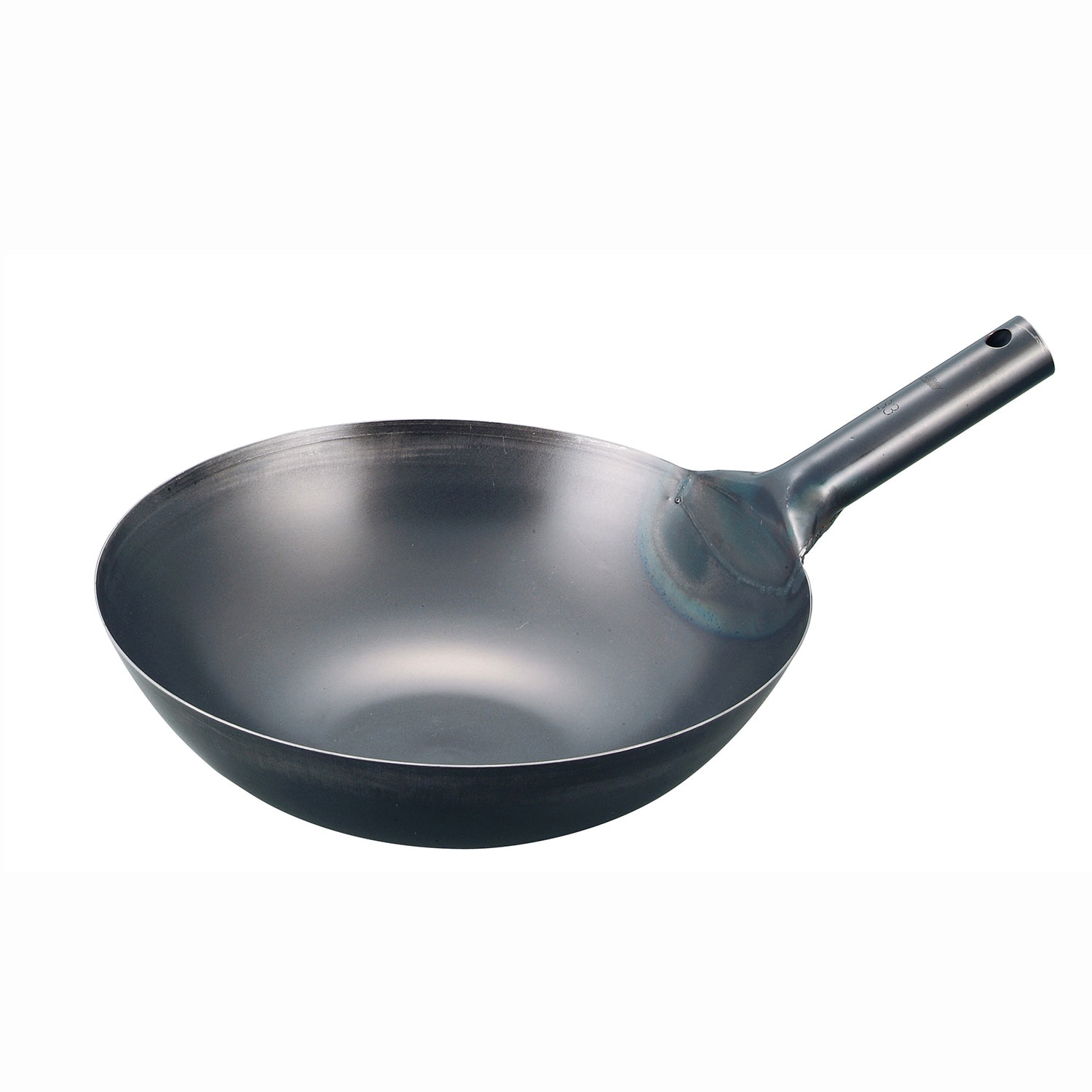 EBM 鉄ブルーテンパー プレス 中華片手鍋 36cm　直送