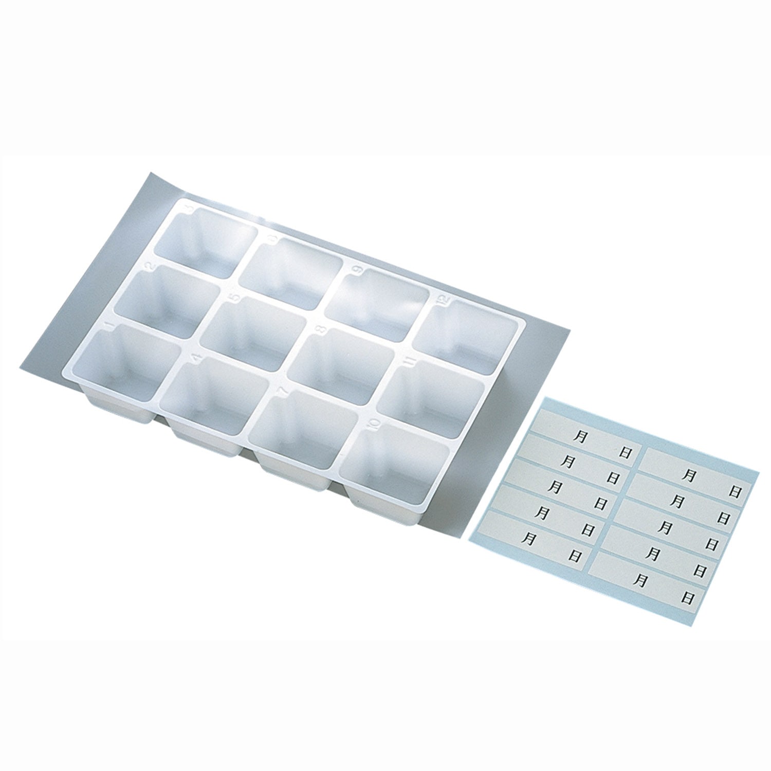 使い捨て 検食容器トレーセット 12穴(100枚入)　直送