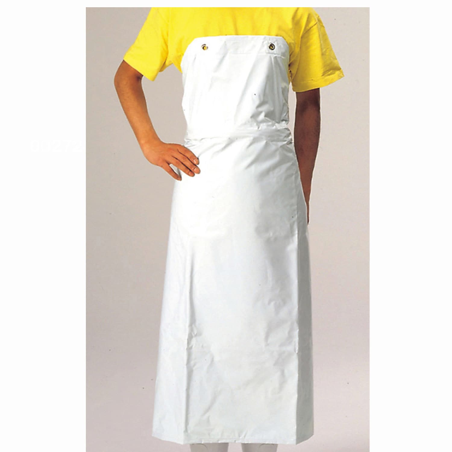 ワンタッチ 前掛 胸付 白 900×1150　直送