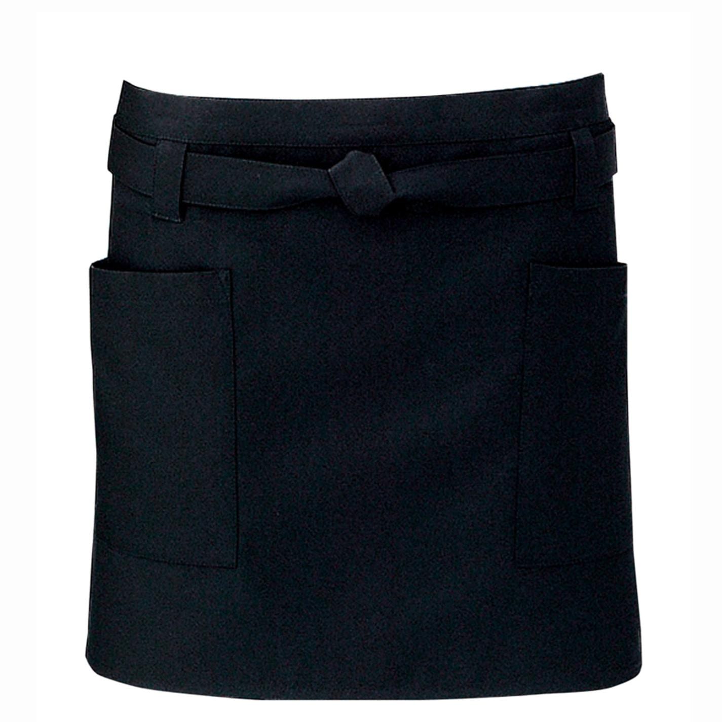 ショートエプロン T-6231 ブラック　直送