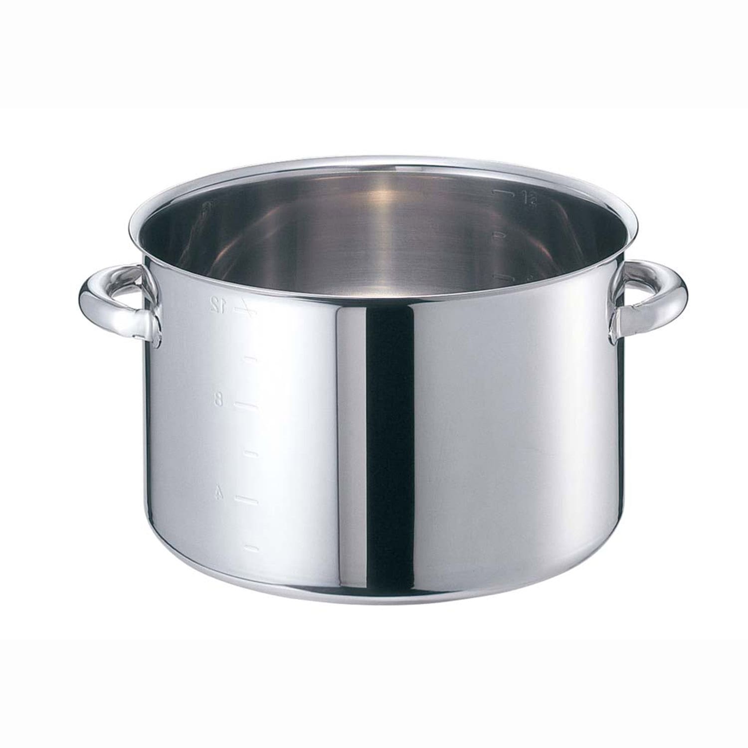 EBM モリブデンジⅡ 半寸胴鍋(目盛付)33cm 蓋無　直送